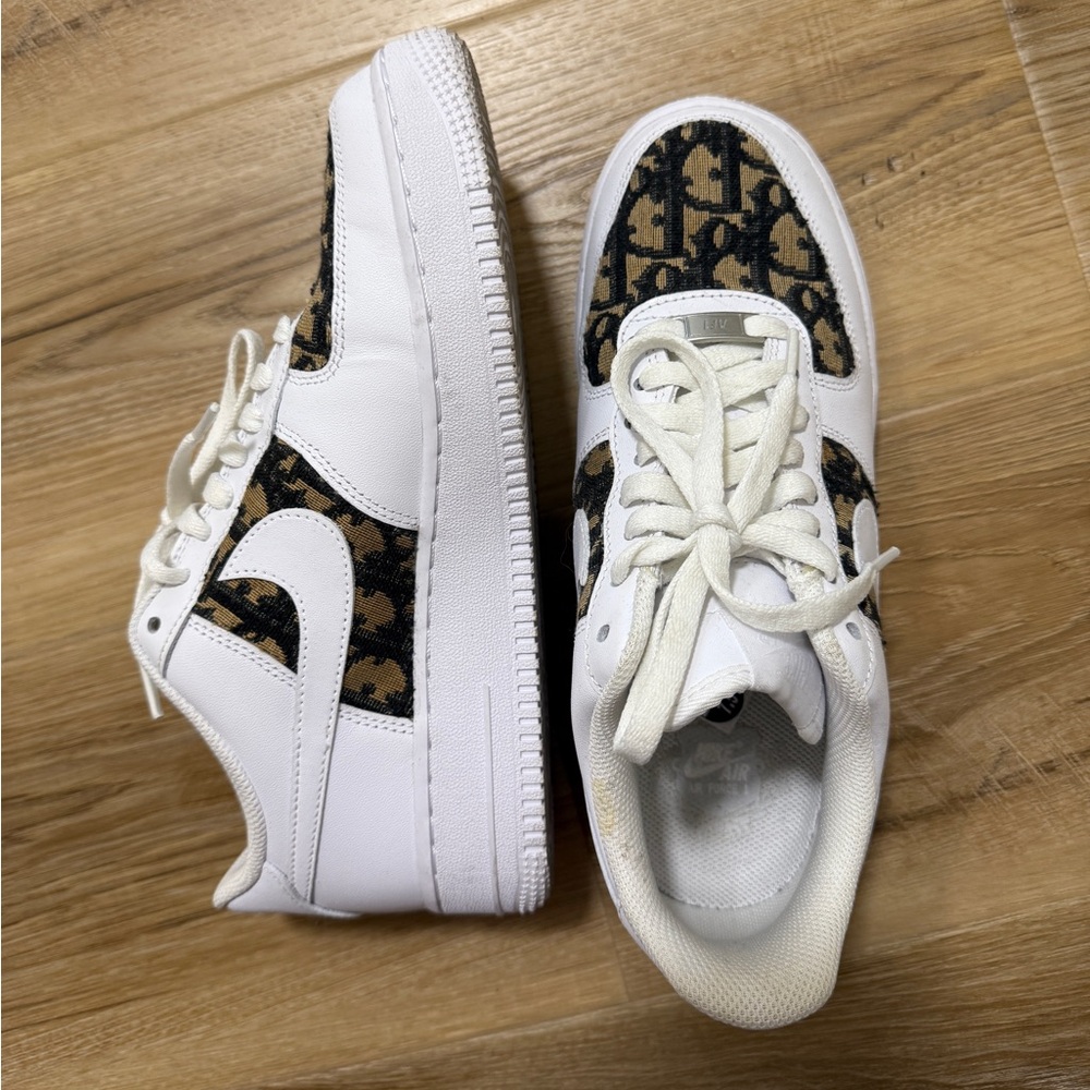Stylish Christian Dior customized White and Black Sneakers